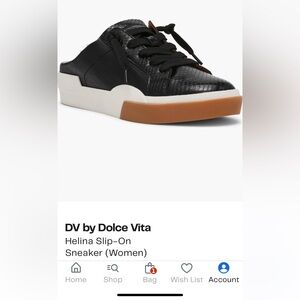 DV by Dolce Vita Black Sneakers with White and Tan Accents